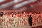 رژه کاروان ایران در میزوهو پارک ناگویا با پرچمداری اتراچالی و کیانی/ سکوهای خالی با بلیت‌های ۶۰ هزار ینی