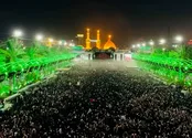 حال و هوای بین‌الحرمین در مراسم تعویض پرچم حرم امام حسین (ع)