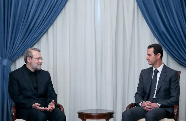 &laquo;علی لاریجانی&raquo; رییس مجلس شورای اسلامی و&laquo; بشار اسد&raquo; رییس جمهوری سوریه روز یکشنبه در دمشق دیدار و گفت وگو کردند./ISNA

