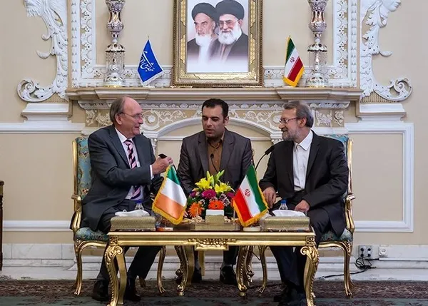 شان بارت، رئیس مجلس نمایندگان ایرلند صبح &zwnj;سه&zwnj;شنبه با علی لاریجانی رئیس مجلس شورای اسلامی دیدار کرد./TASNIM

