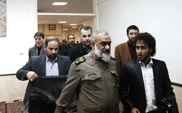 سردار نقدی در حاشیه تجدید میثاق فرماندهان و مسئولان بسیج با آرمان&zwnj;های بنیانگذار جمهوری اسلامی./MNA
