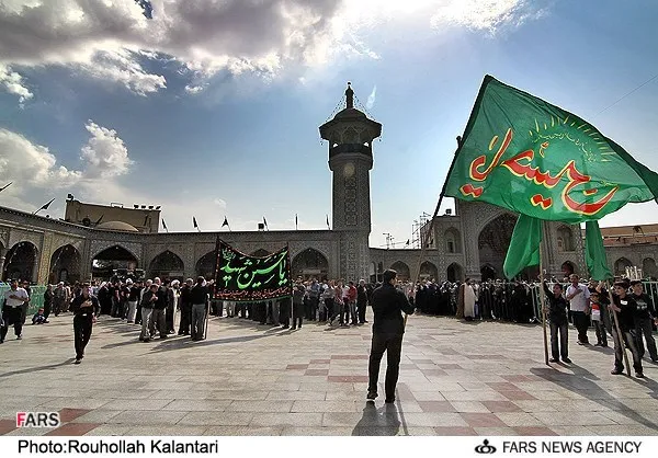 عزاداری شهادت امام جعفر صادق (ع) در خیابان ولی عصر تهران