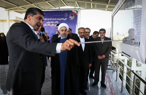 بازدید رئیس جمهور از تصفیه خانه فاضلاب جنوب تهران./MNA
