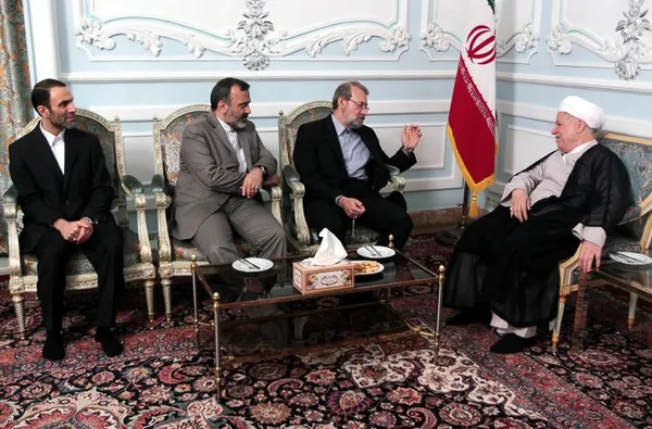 دیدار علی لاریجانی با هاشمی رفسنجانی - مشهد/ISNA

