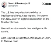 عراقچی: مراقب اخبار جعلی باشید!