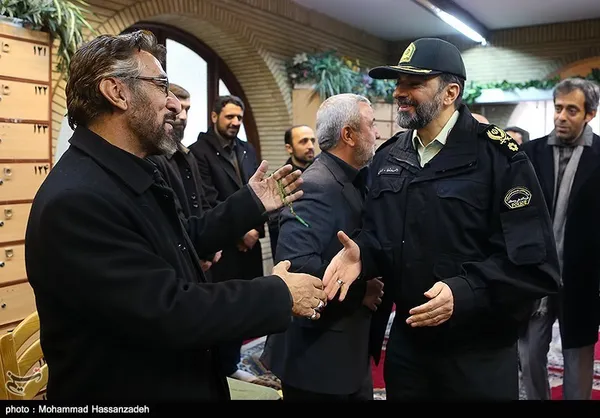 سردار رادان در مراسم ختم مادر فرج الله سلحشور
