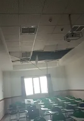 مصدومیت ۱۱ دانشجو درپی ریزش سقف کلاس دانشگاه