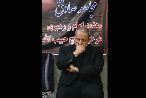 سردار احمدی مقدم در مراسم ختم مرحوم حبیب الله عسگراولادی