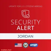 هشدار امنیتی سفارت آمریکا در اردن
