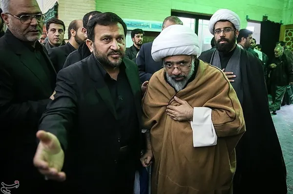 آیت الله قرهی و حمیدرضا مقدم فر معاون فرهنگی، اجتماعی سپاه در مراسم دومین سالگرد شهادت سرلشکر شهید حسن طهرانی مقدم