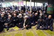 حضور ناطق نوری و حداد عادل در مراسم تشییع پیکر رئیسی