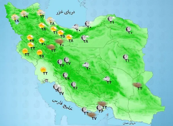 وضع فعلی هوای کشور