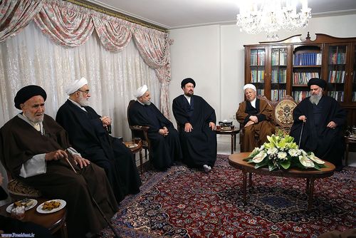 مسئولان نظام در منزل رییس‌‌جمهور