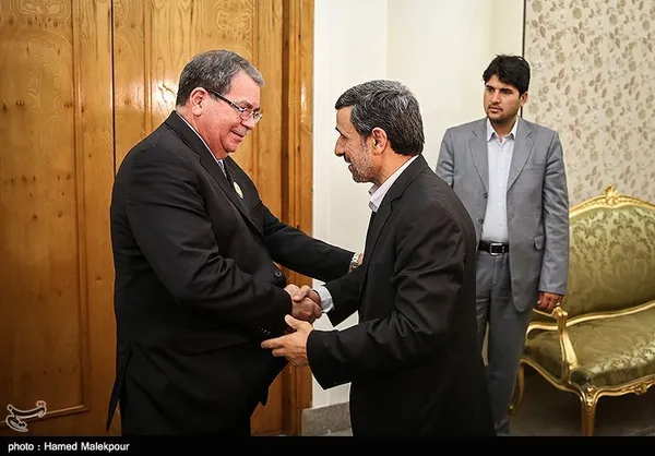 دیدار معاون رئیس جمهور نیکاراگوئه با محمود احمدی نژاد رئیس جمهور سابق