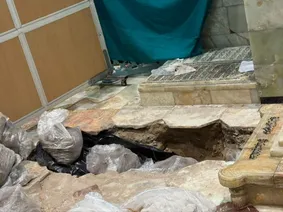 عکس: آماده سازی محل دفن آیت الله  شبیری زنجانی