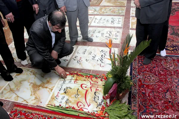 حضور رضایی در گلزار شهدا و نماز جمعه سمنان