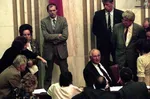 اوت 1991/مسکو
گورباچف در پارلمان شوروی روزهای پس از آزادی از حبس خانگی
