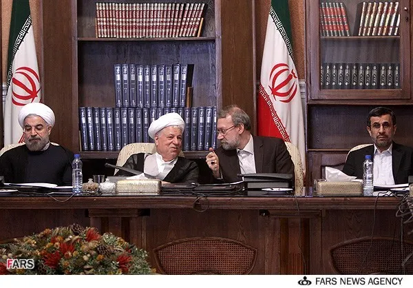 محمود احمدی نژاد ، علی لاریجانی ، آیت الله هاشمی رفسنجانی و حسن روحانی