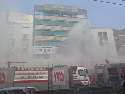 آتش‌سوزی در بازار اهواز