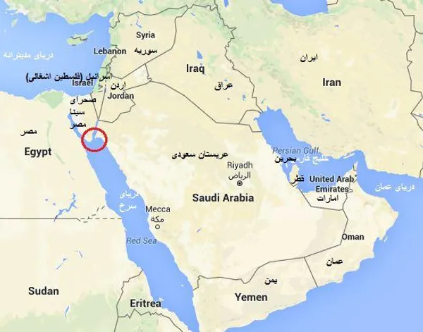 محل احداث پل میان عربستان سعودی و مصر
