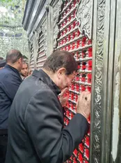گریه سوزناک مخبر در حرم حضرت عبدالعظیم