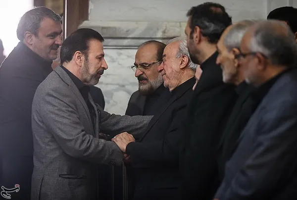 محمود واعظی در مراسم ختم مرحوم حبیب الله عسگراولادی