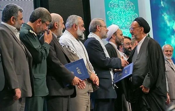 همایش مسئولان روابط عمومی بسیج و سپاه صبح روز سه&zwnj;شنبه با حضور علی لاریجانی رئیس مجلس شورای اسلامی و سردار محمدرضا نقدی رئیس سازمان بسیج مستضعفین برگزار شد./FNA
