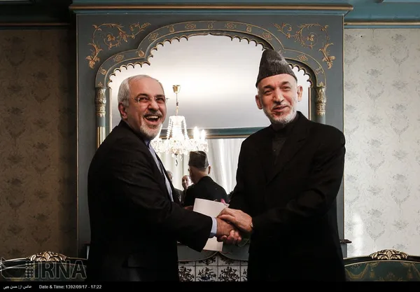  دیدار ظریف با کرزی