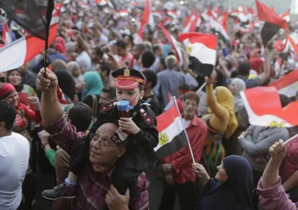 شادمانی مصری ها از پیروزی سیسی در انتخابات ریاست جمهوری مصر
