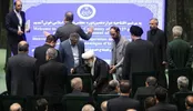 عکسی آیت‌الله جنتی در  افتتاحیه مجلس دوازدهم