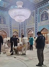 آماده سازی محل خاکسپاری رهبرشهید انقلاب+عکس