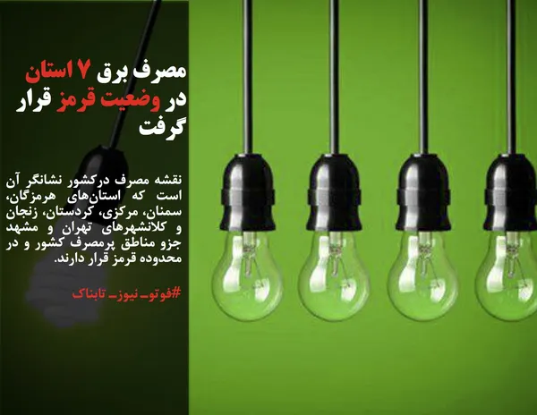 نقشه مصرف درکشور نشانگر آن است که استان&zwnj;های هرمزگان، سمنان، مرکزی، کردستان، زنجان و کلانشهرهای تهران و مشهد جزو مناطق پرمصرف کشور و در محدوده قرمز قرار دارند.
