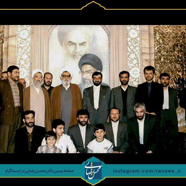  محسن رضایی، شمخانی، قالیباف، دهقان و ... در کنار آیت الله واعظ طبسی و آیت الله موحدی کرمانی
