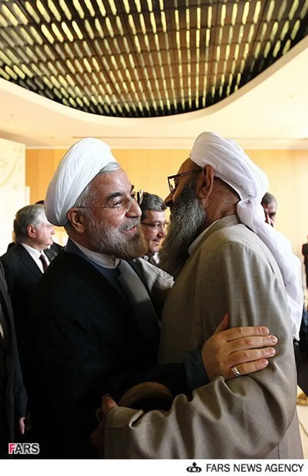 دیدار مولوی عبدالحمید اسماعیل زهی با حسن روحانی رئیس جمهور