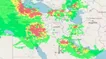 نقشه شدت اختلال جی پی اس در خاورمیانه