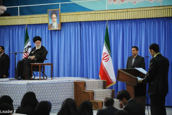 رهبر معظم انقلاب در دیدار نخبگان جوان کشور