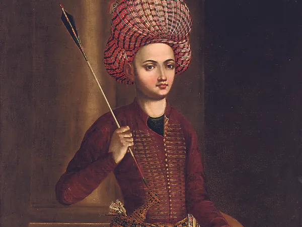 تصویر رنگ و روغن یک مرد اشراف زاده صفوی، 1650 تا 1700 میلادی، 
